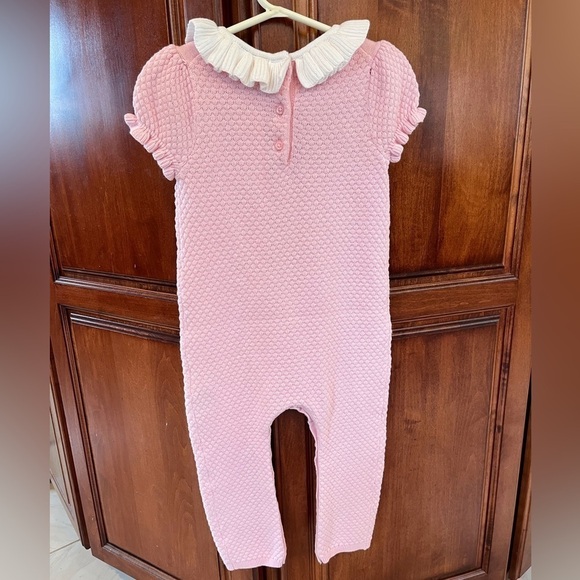 NWT Janie and Jack Sweet Knitted Pink Jumpsuit - Picture 3 of 11